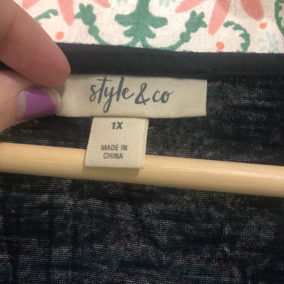 Embroidered Cold Shoulder Top - Picture 2 of 5